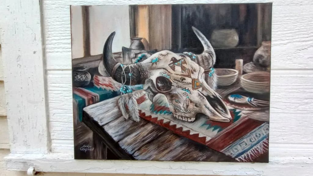 Turquoise Bull Skull