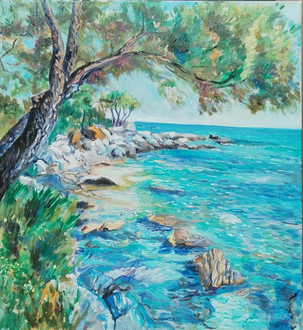 Coastal Tree and Turquoise Water