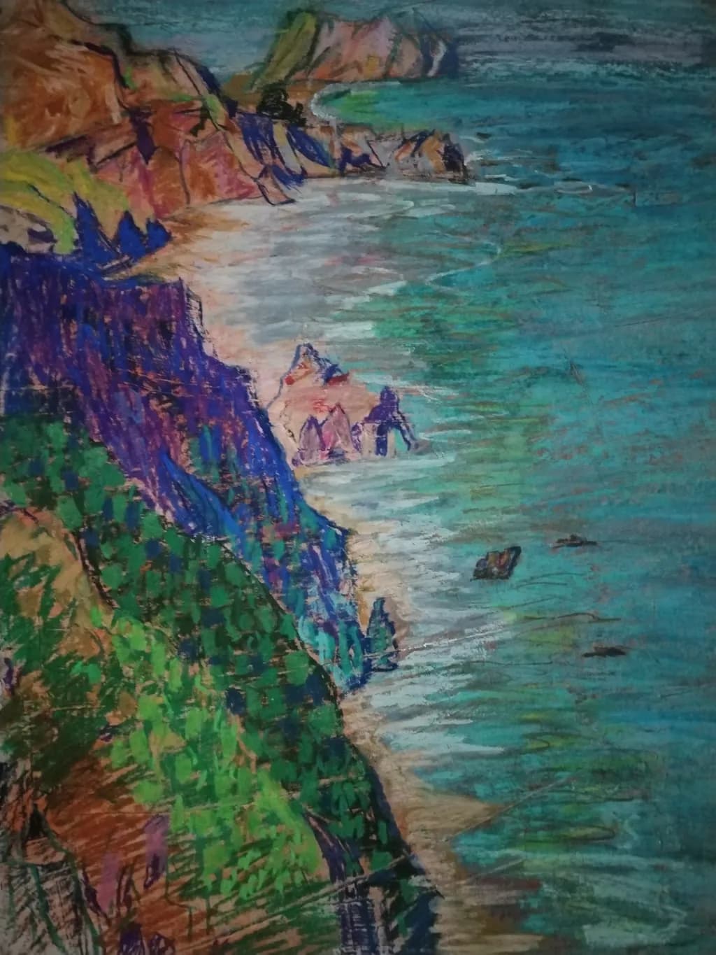 Turquoise Coastal Cliffs