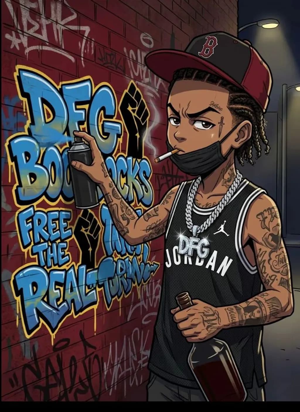 Graffiti Basketball Portrait