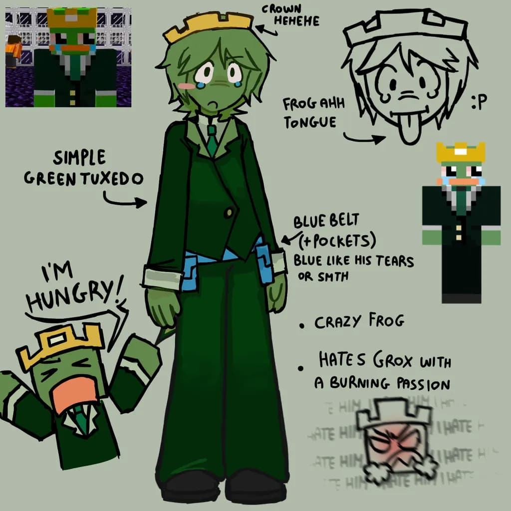 Crazy Frog in Green Tuxedo