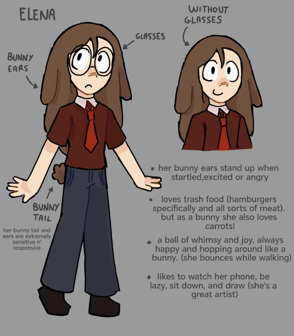 Elena the Bunny Schoolgirl