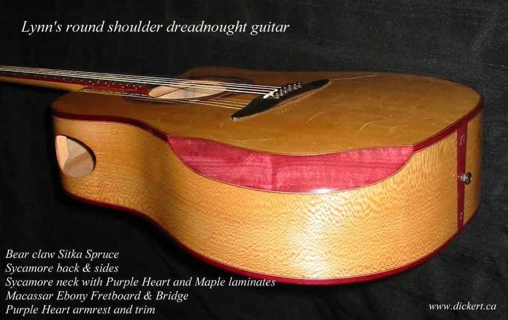 Purpleheart Armrest Guitar
