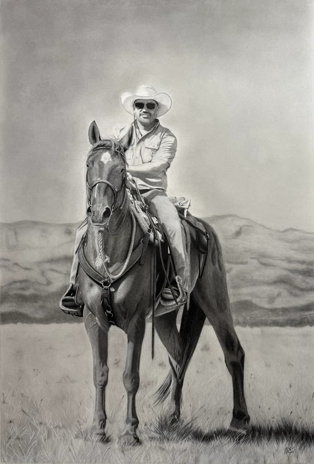 Cowboy on Horseback