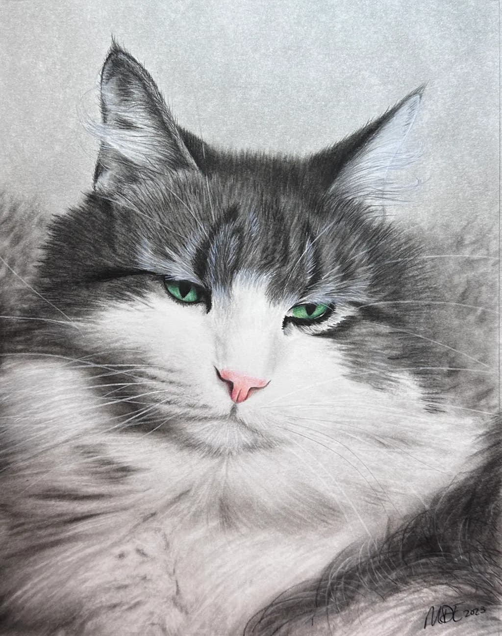 Green-Eyed Cat Portrait