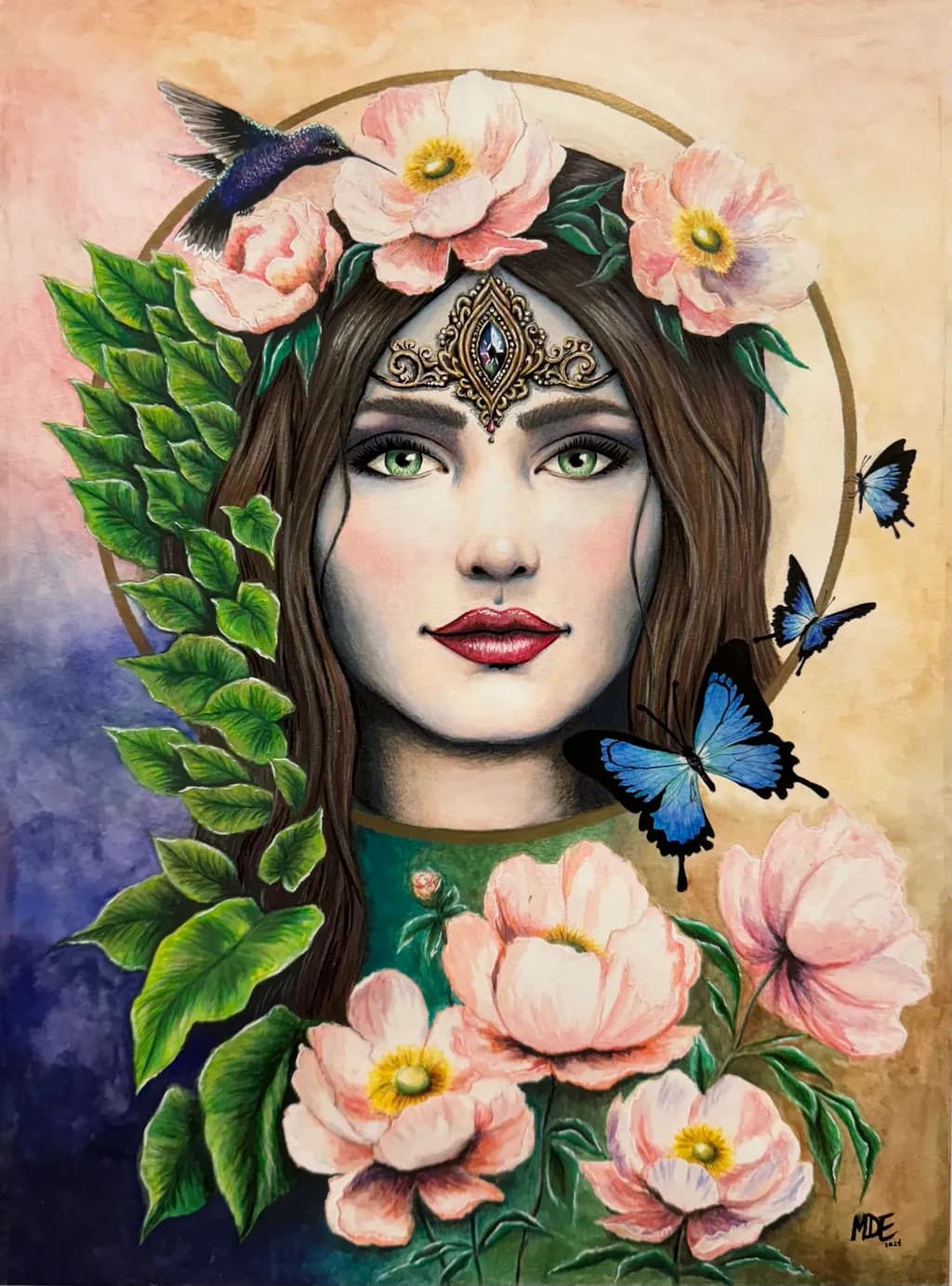 Floral Hummingbird Muse