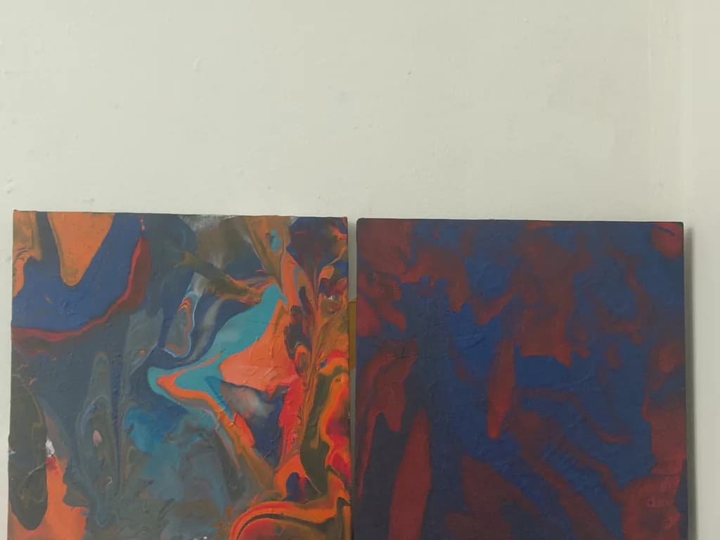Rust and Cobalt Diptych