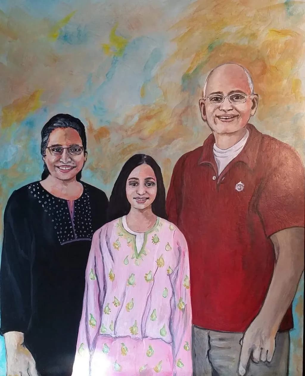 Family Portrait in Warm Light