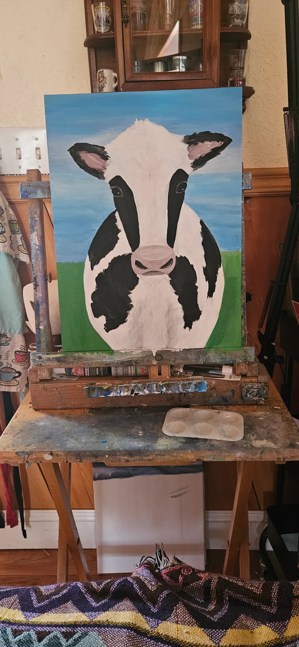Cow Under Blue Skies