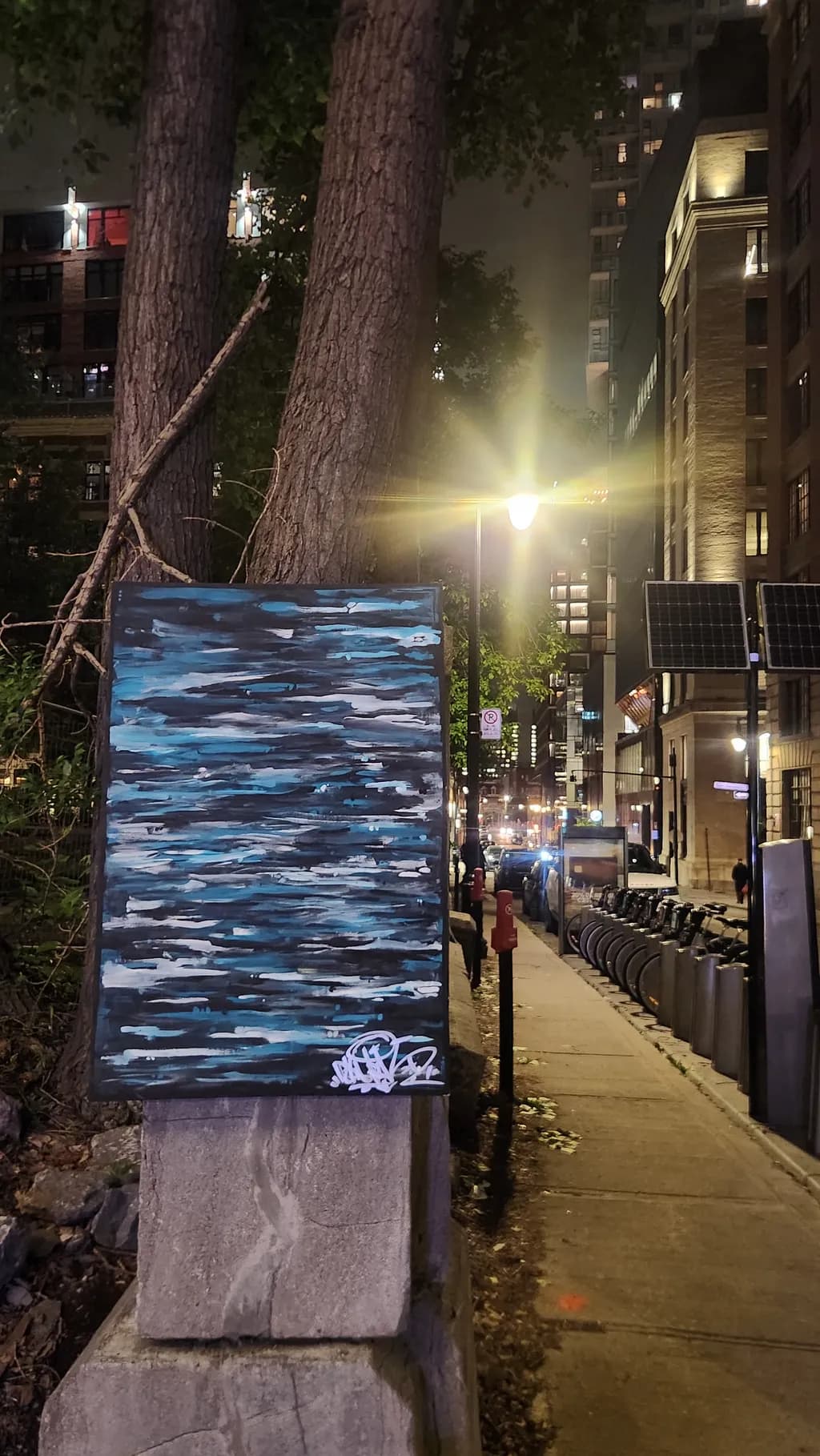 Blue Currents at Night