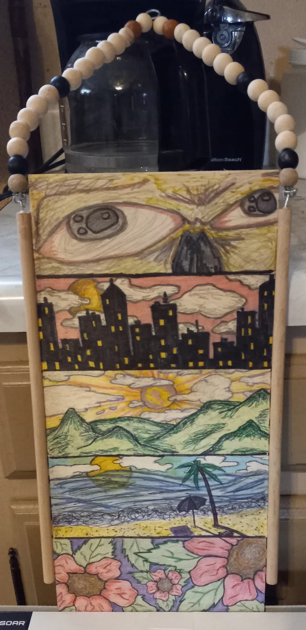 Owl and Four Landscapes