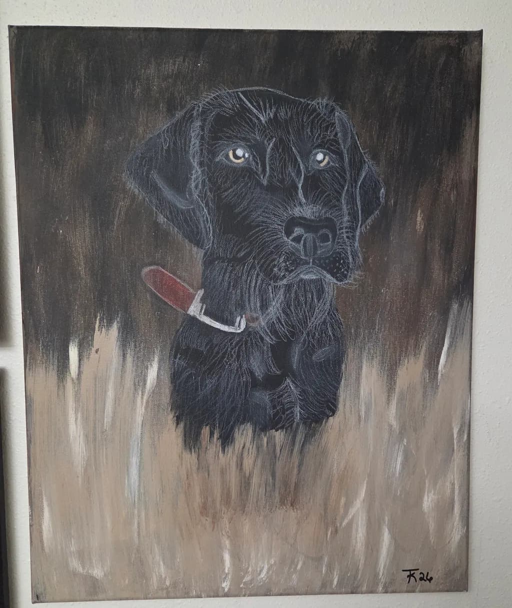Black Dog Portrait