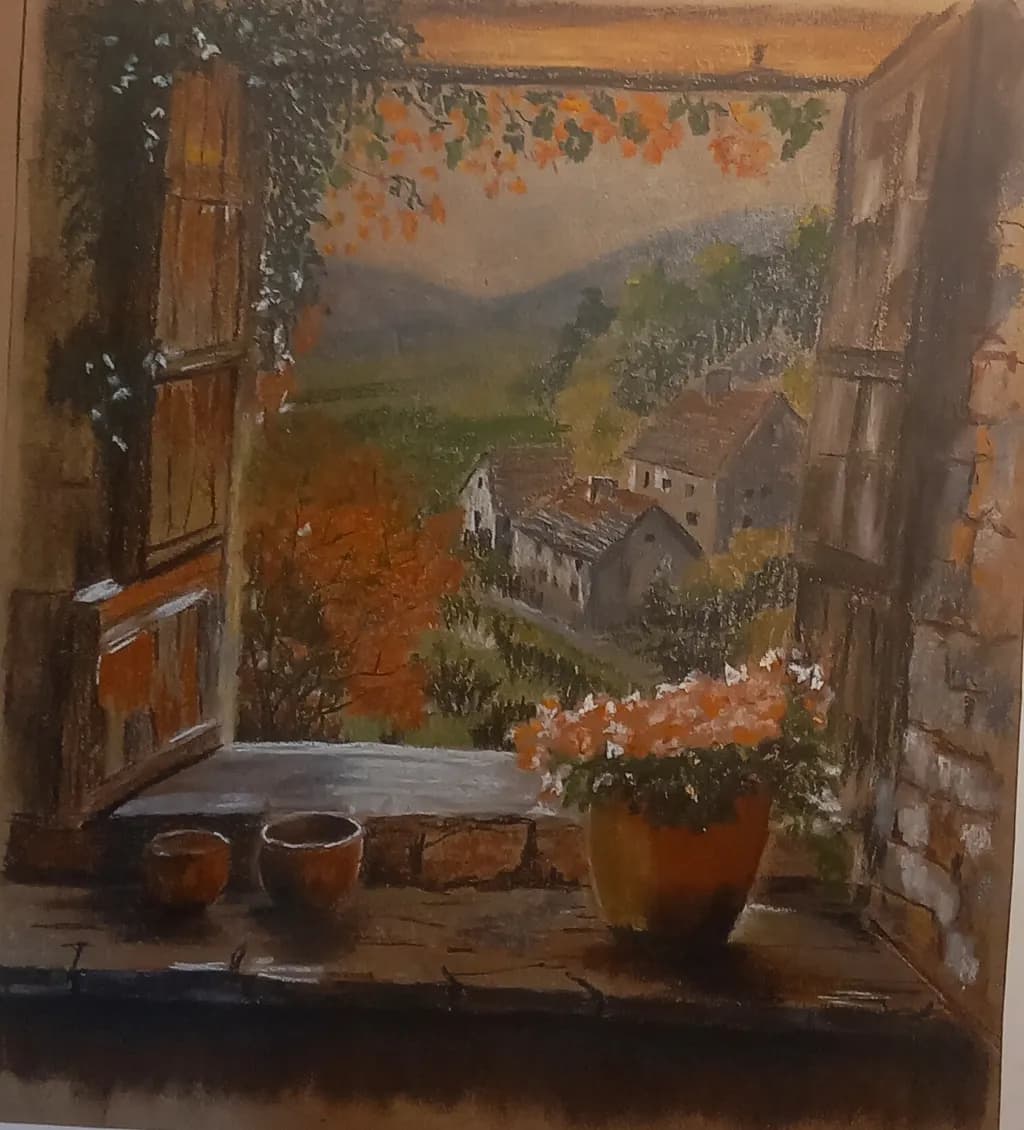 Window Over Mountain Village