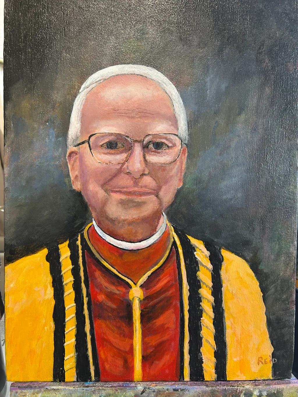 Portrait in Gold and Crimson
