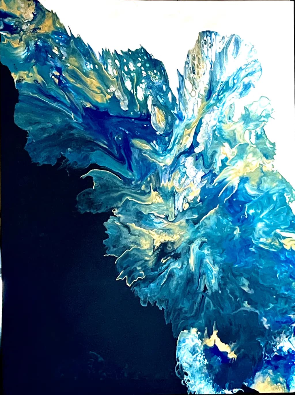 Blue Fluid Marble