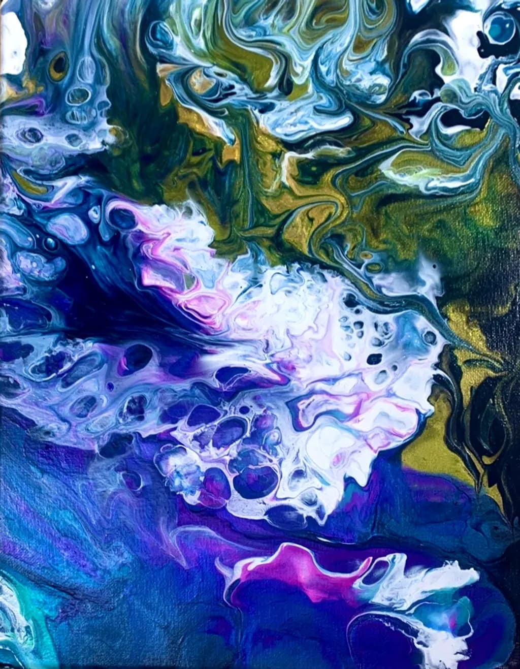 Indigo Tide Abstract