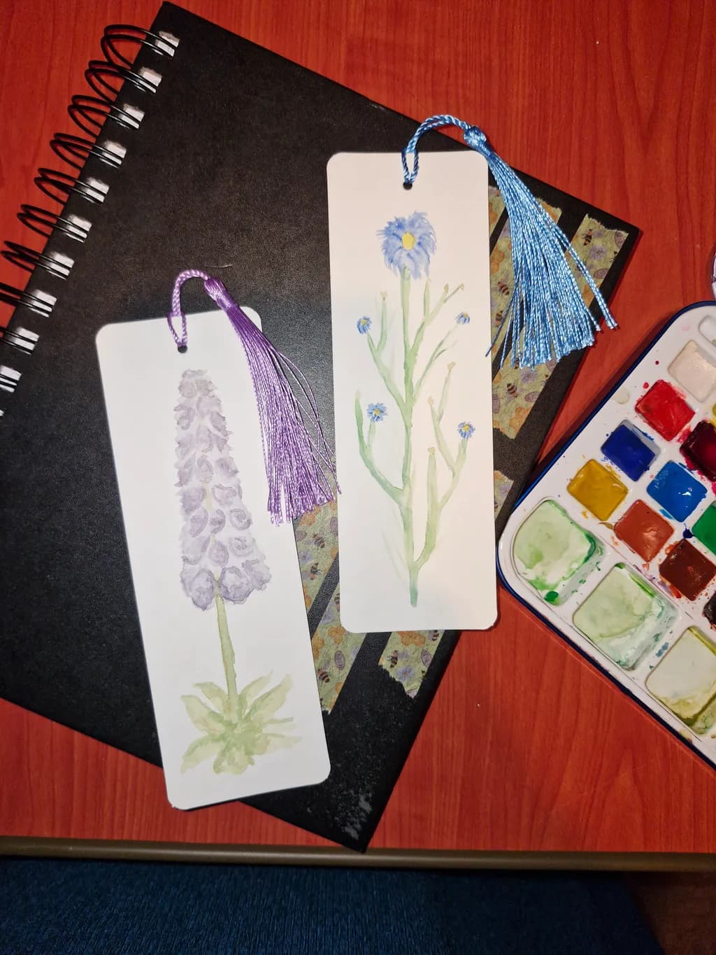 Watercolor Bloom Bookmarks