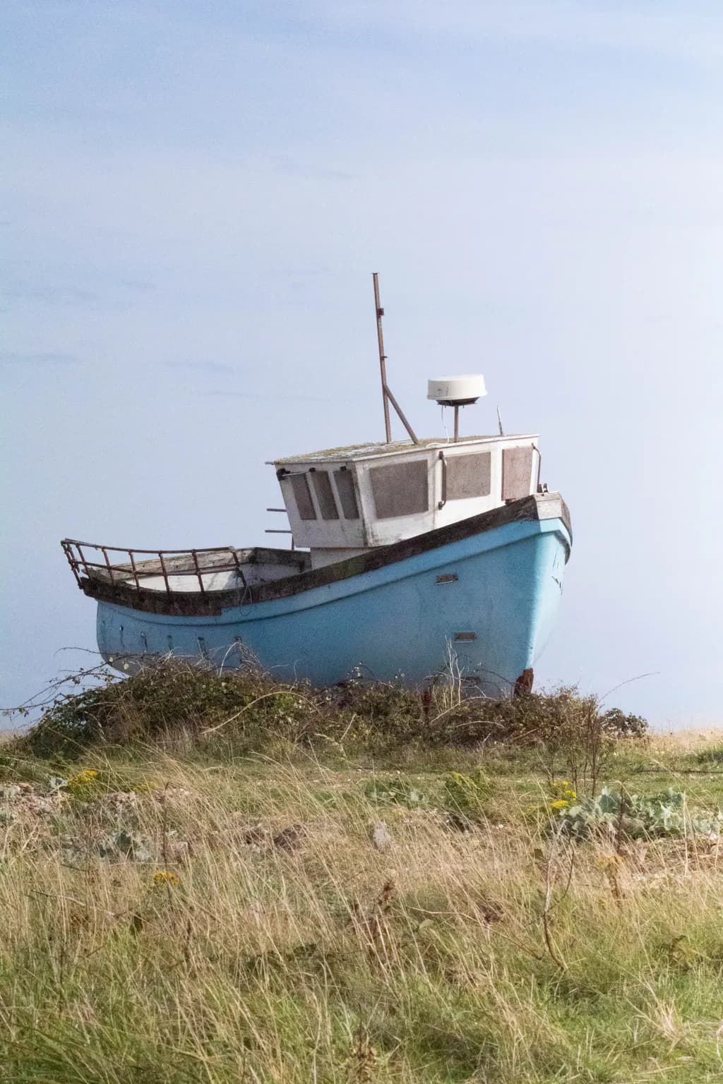 Blue Boat Ashore