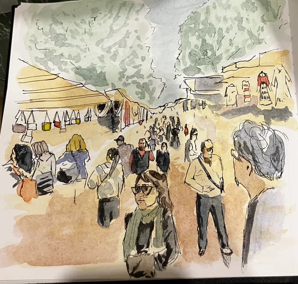 Market Day Sketch