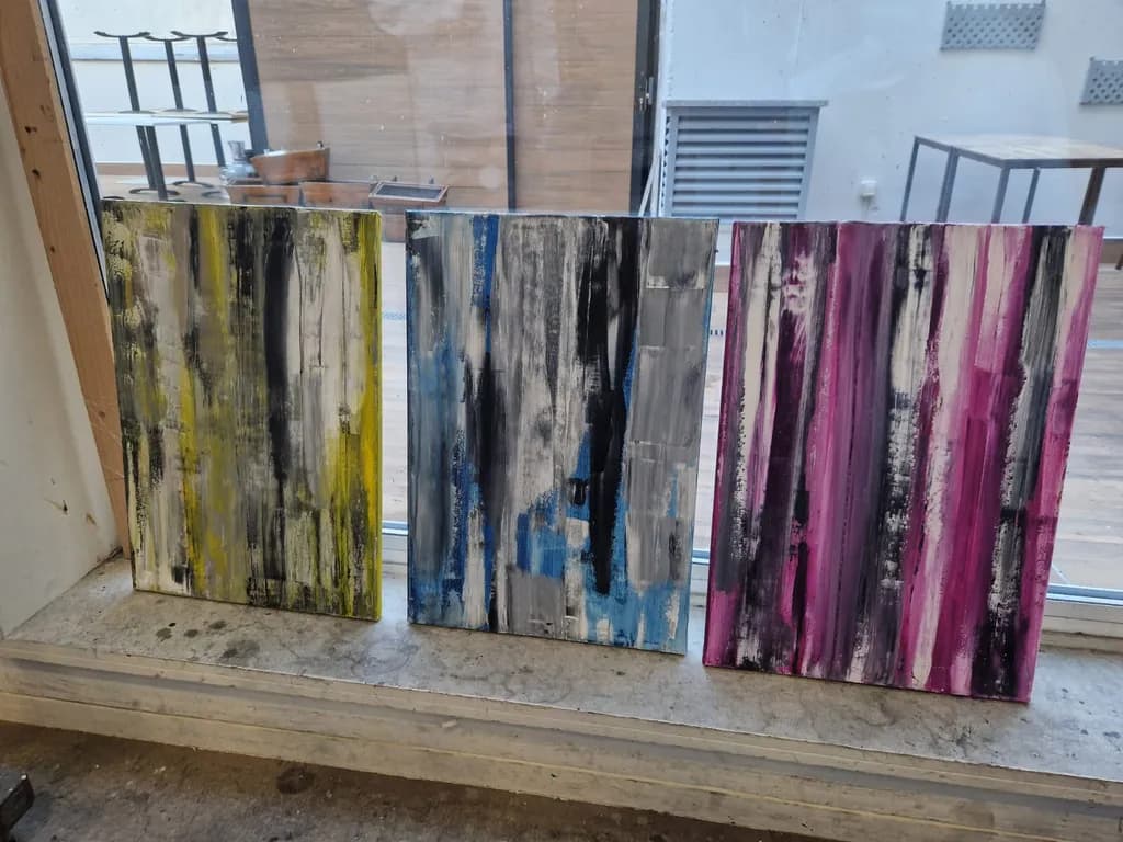 Abstract Color Triptych