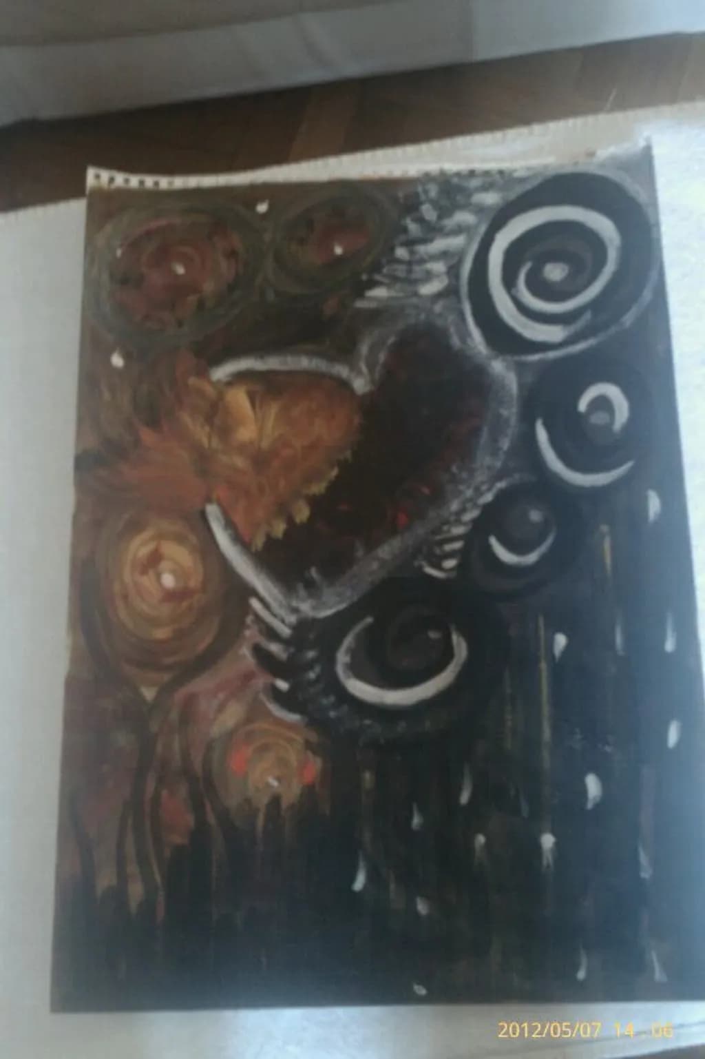 Rust and Midnight Spirals