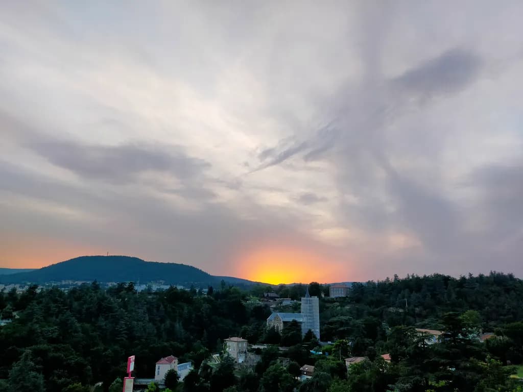 Sunset Over the Hills