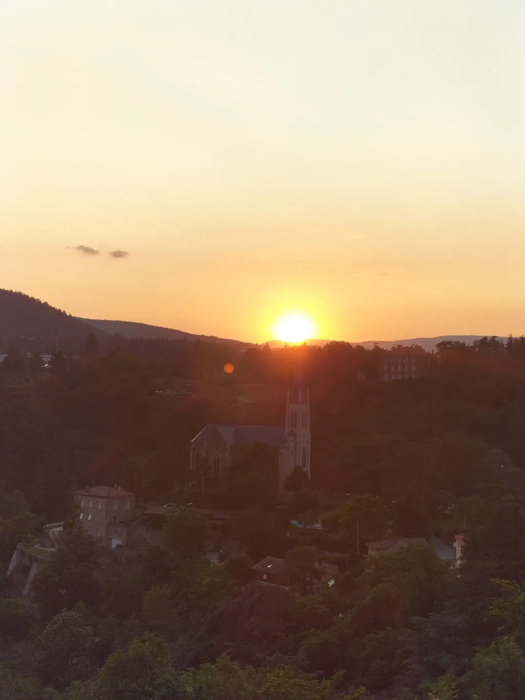 Sunset Over the Village