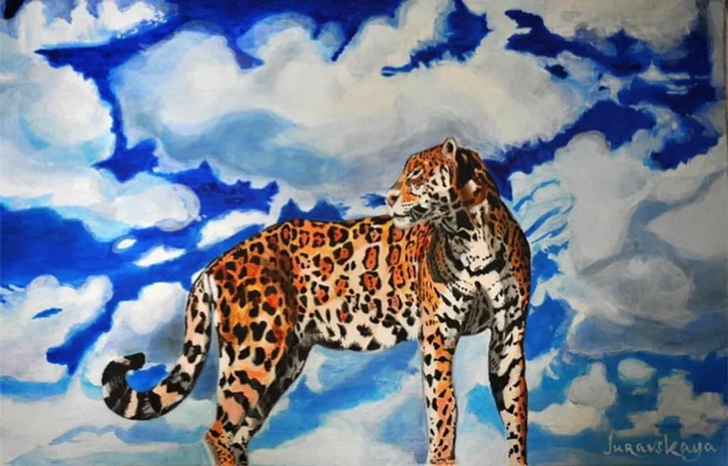 Jaguar Beneath Storm Clouds