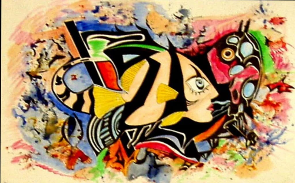 Cubist Carnival Faces