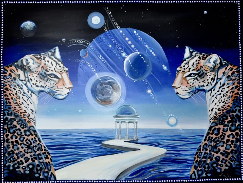 Cosmic Leopard Crossing