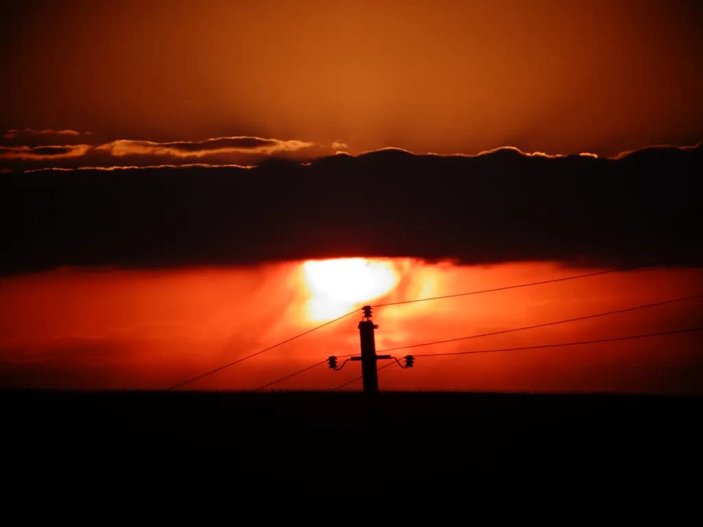 Utility Pole Sunset