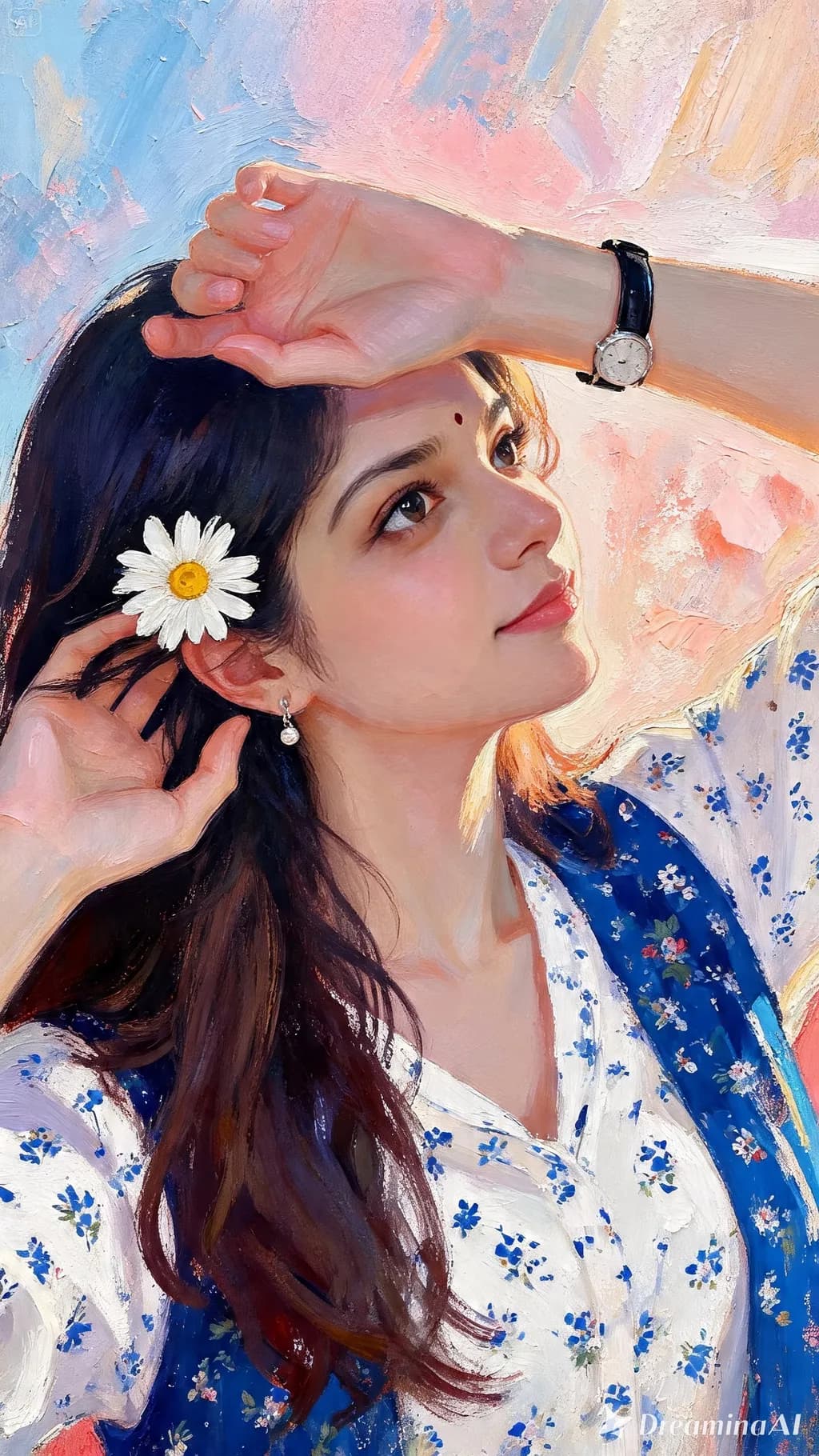 Daisy Girl in Blue