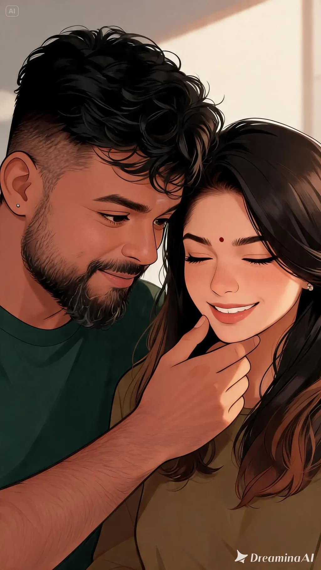Tender Portrait of Two lovers