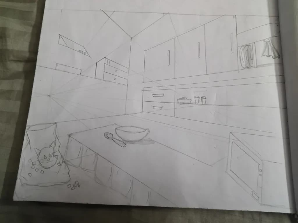 Kitchen Cat Perspective