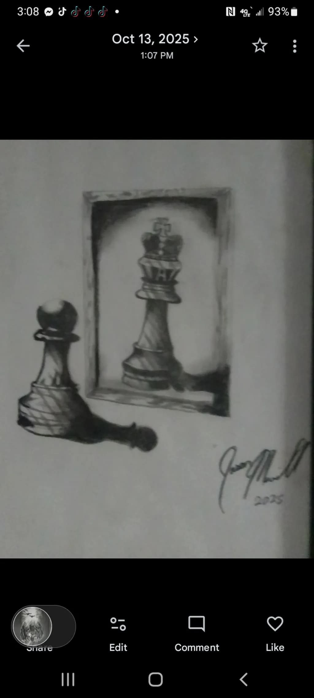 Chess Piece Reflection