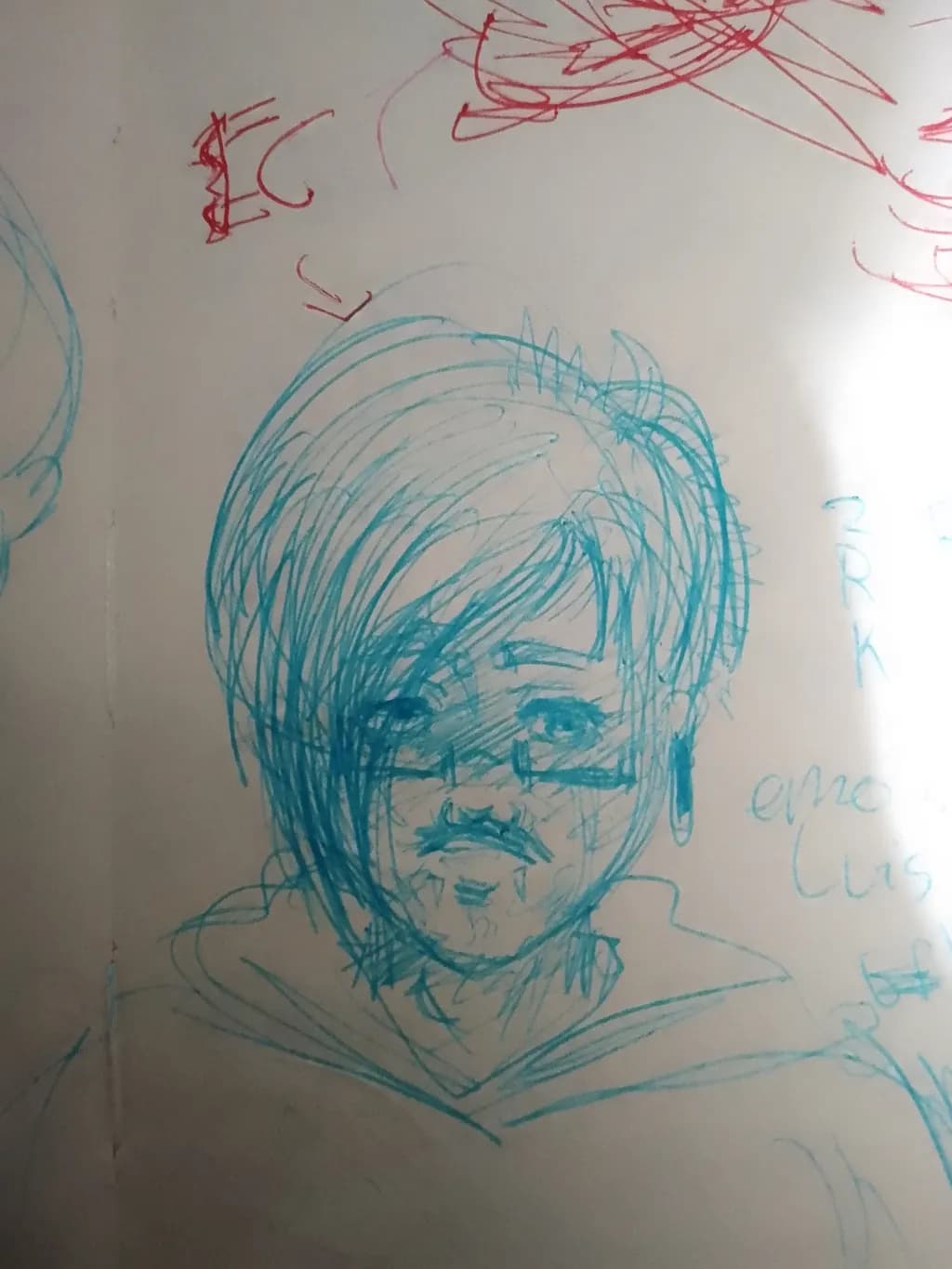Teal Portrait Sketch
