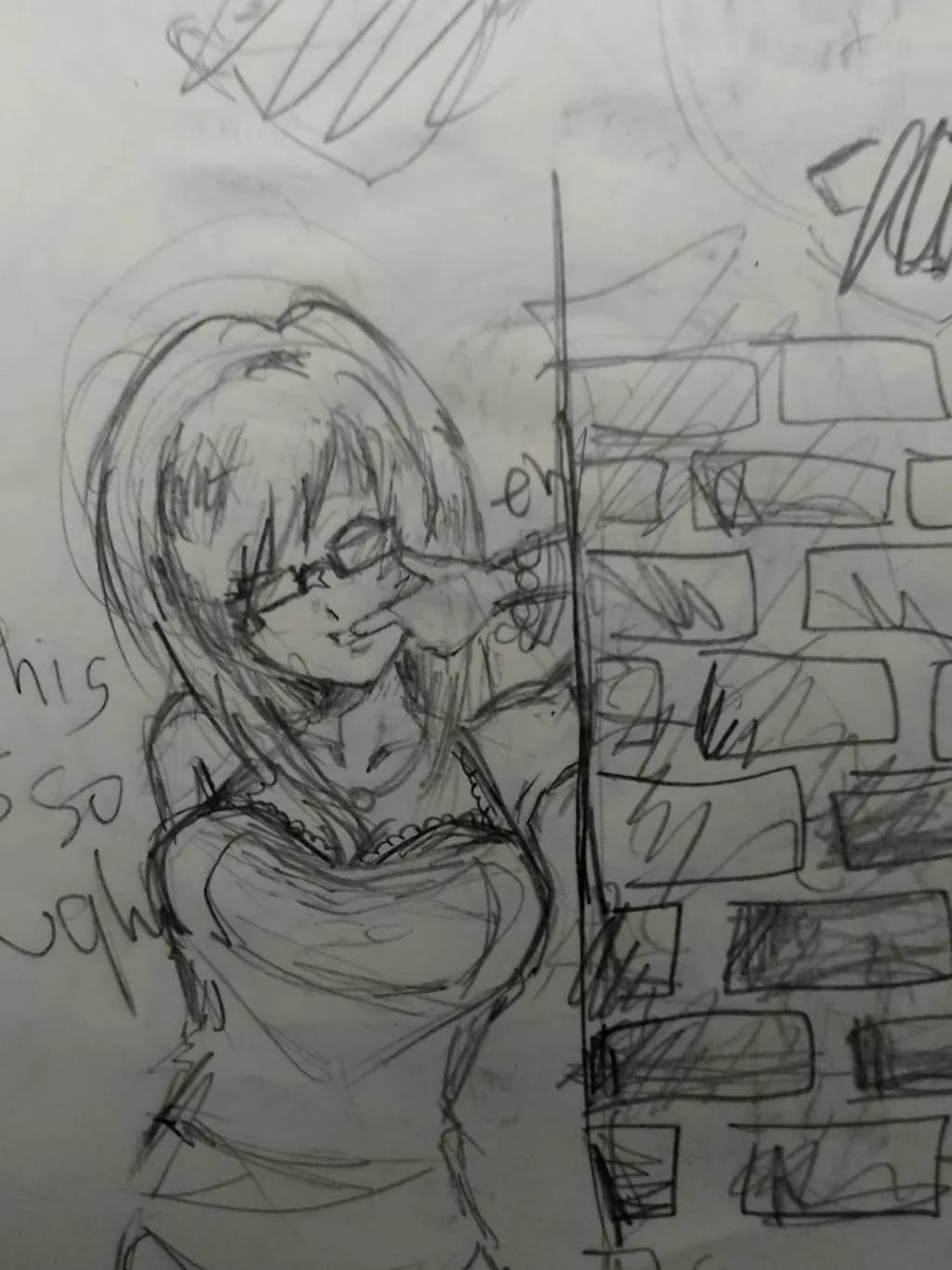 Pencil-Hatched Anime Portrait
