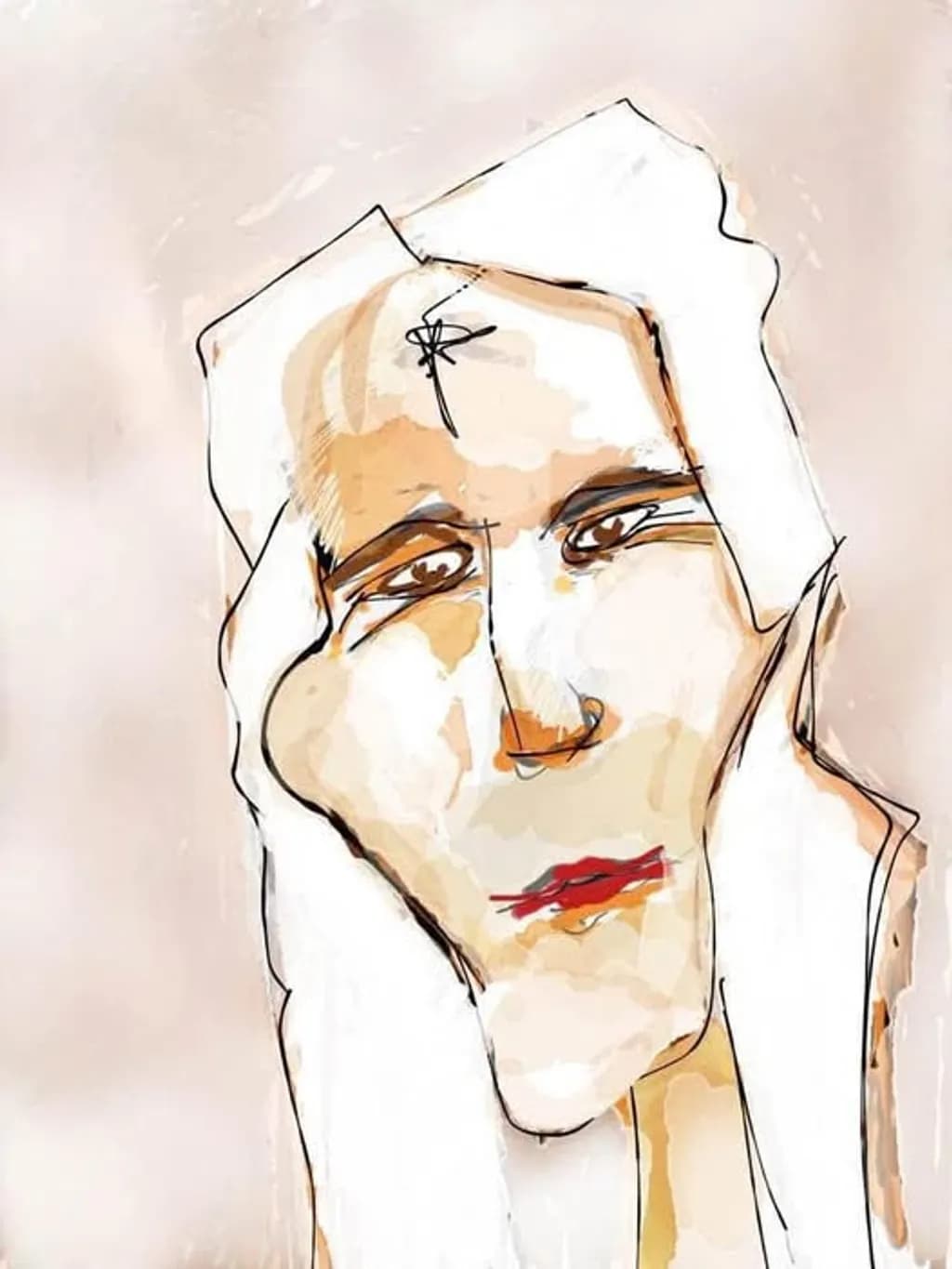 Red-Lipped Portrait