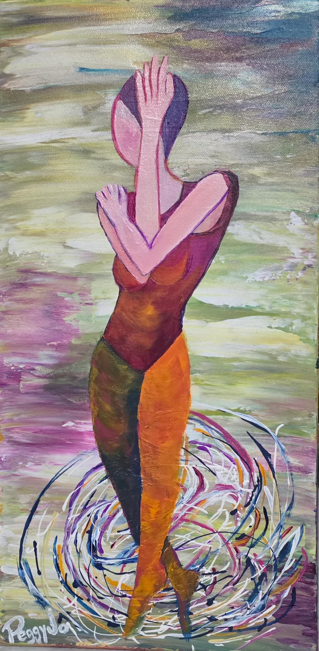 Abstract Figure in Motion