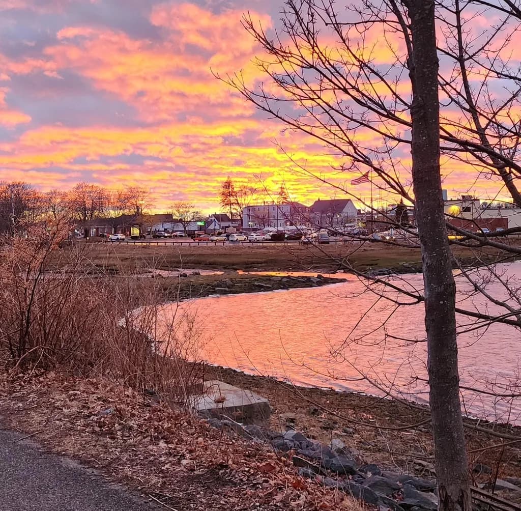 Riverfront Village Sunset