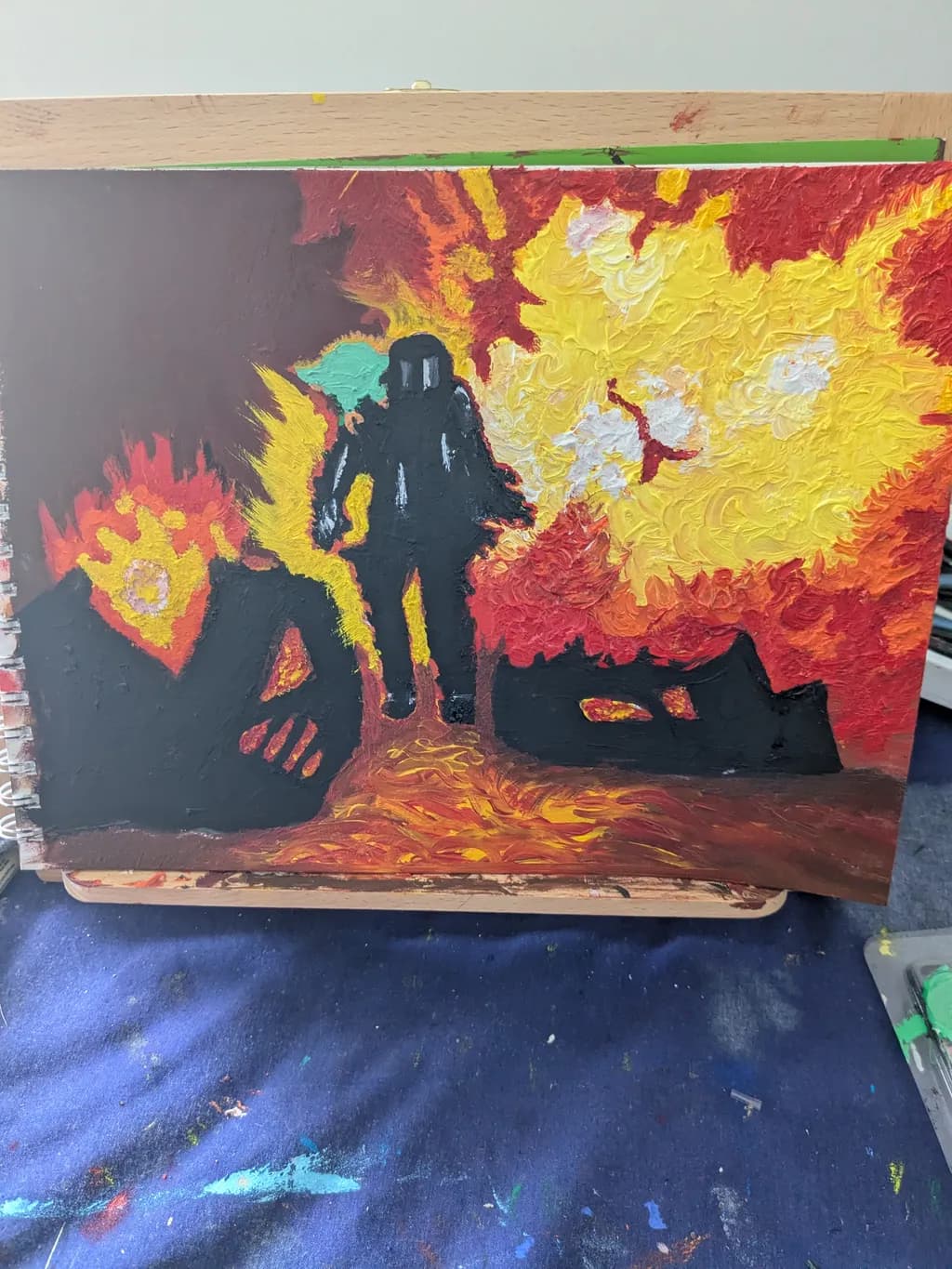 Figures Among Flames