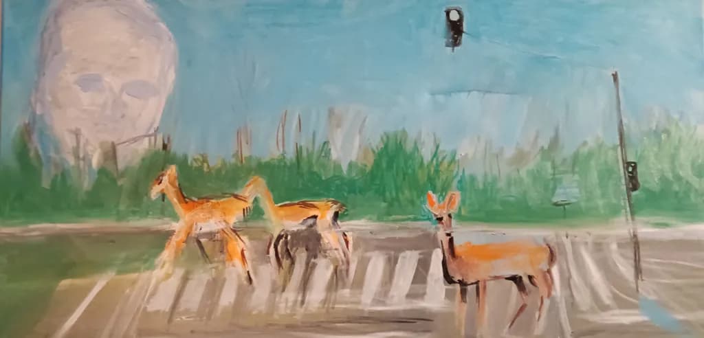 Deer Crossing Meadow Road