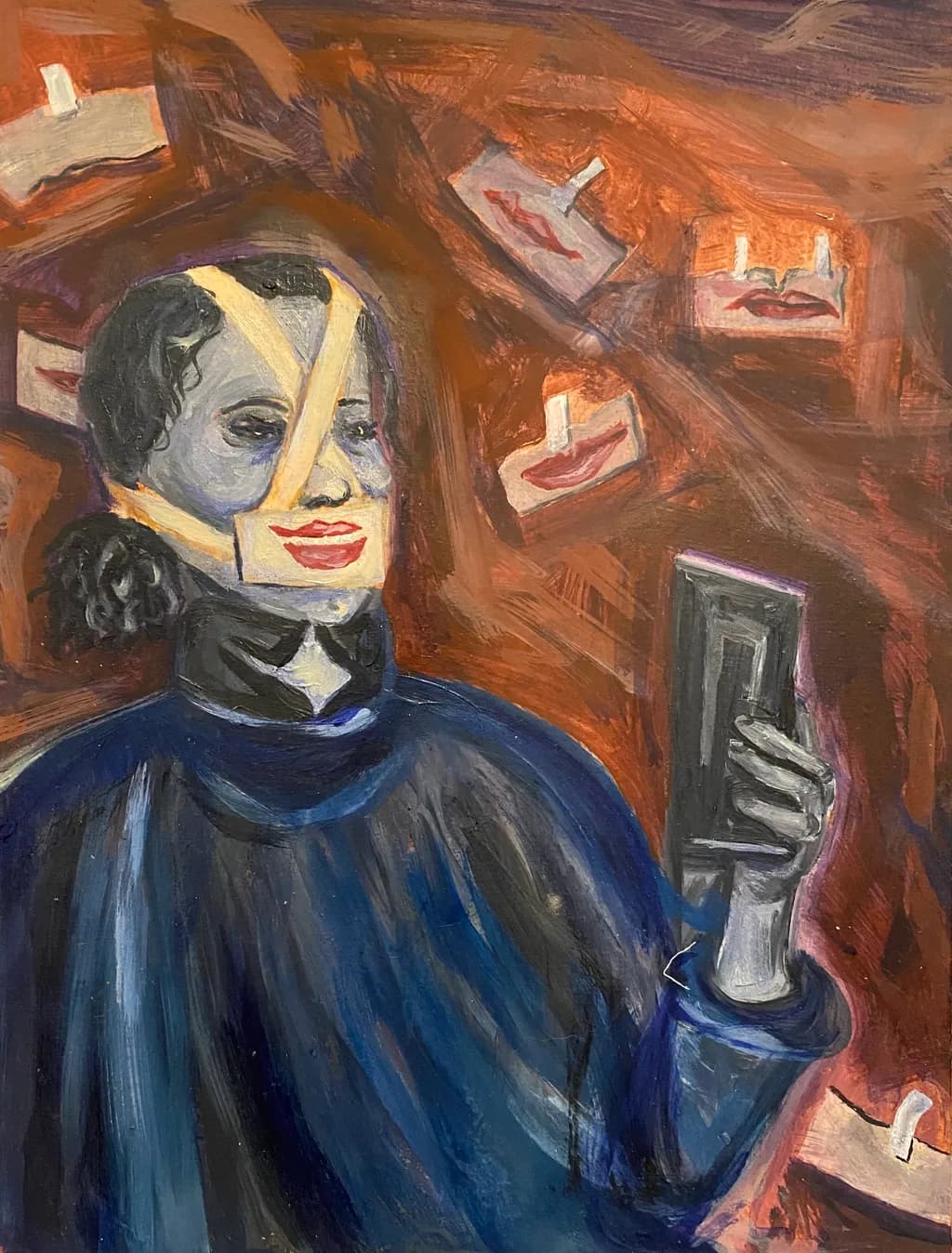 Mirrorbound Expressionist Portrait