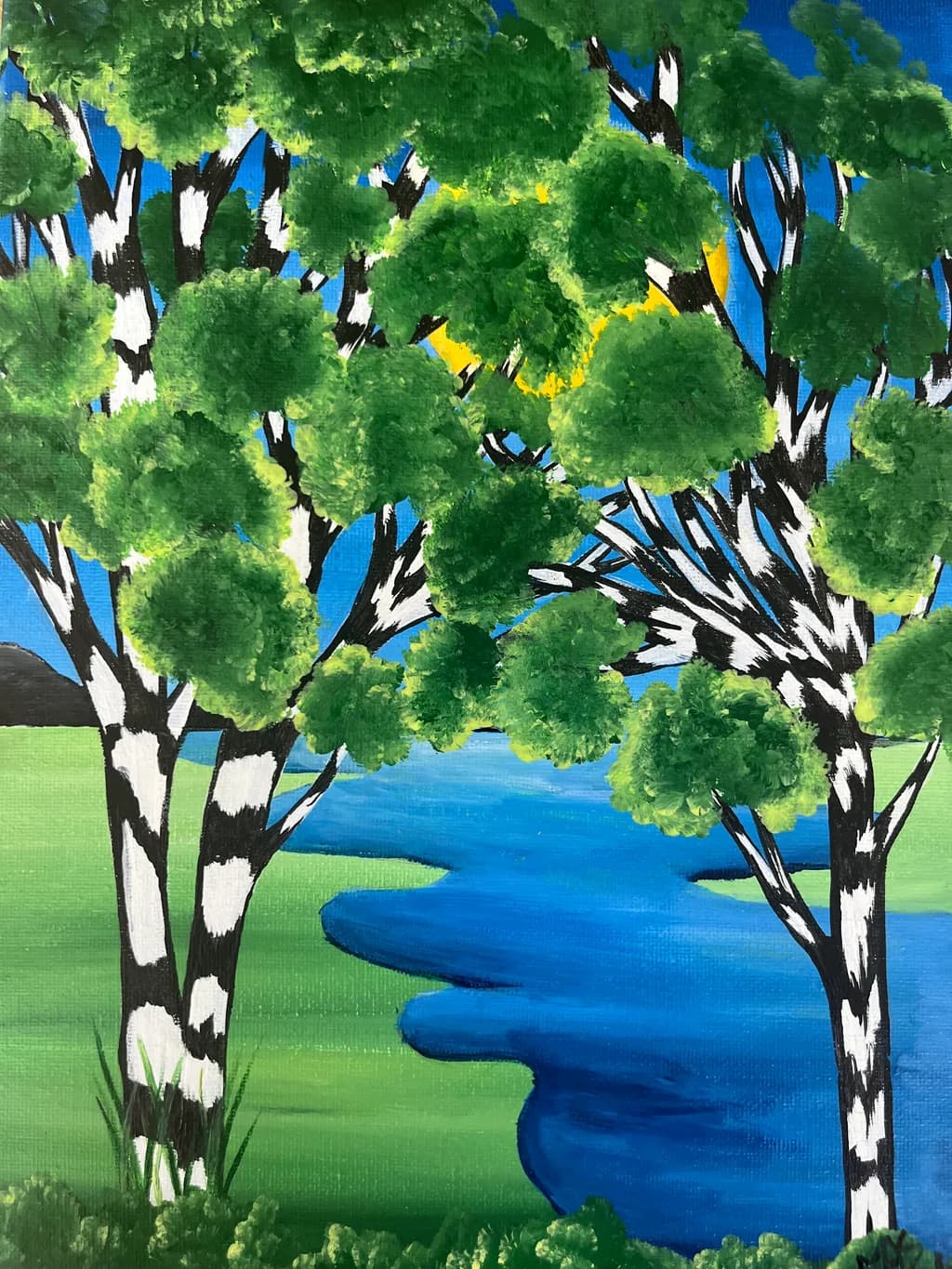 Birch Trees by the Blue River