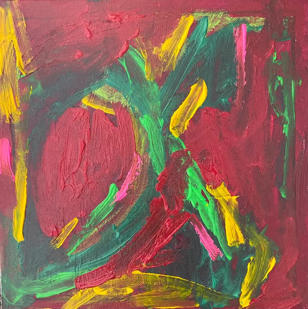 Crimson Garden Abstraction