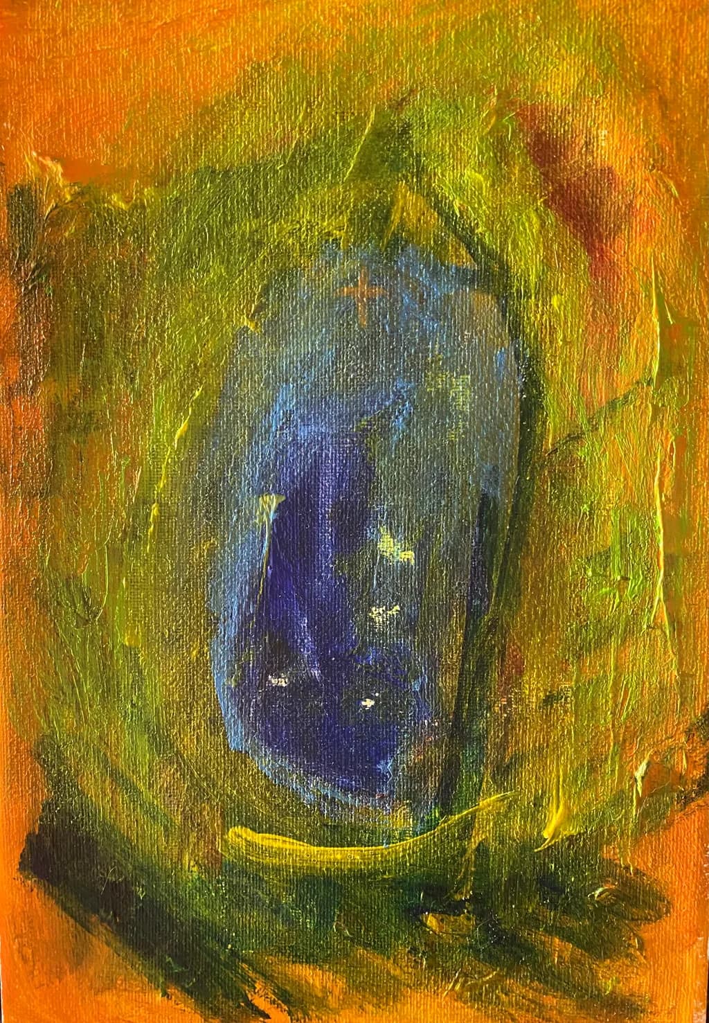 Indigo Figure in Gold