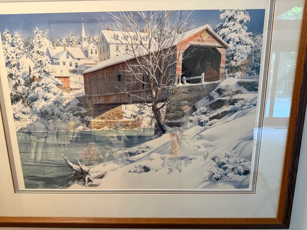 Winter Village Covered Bridge