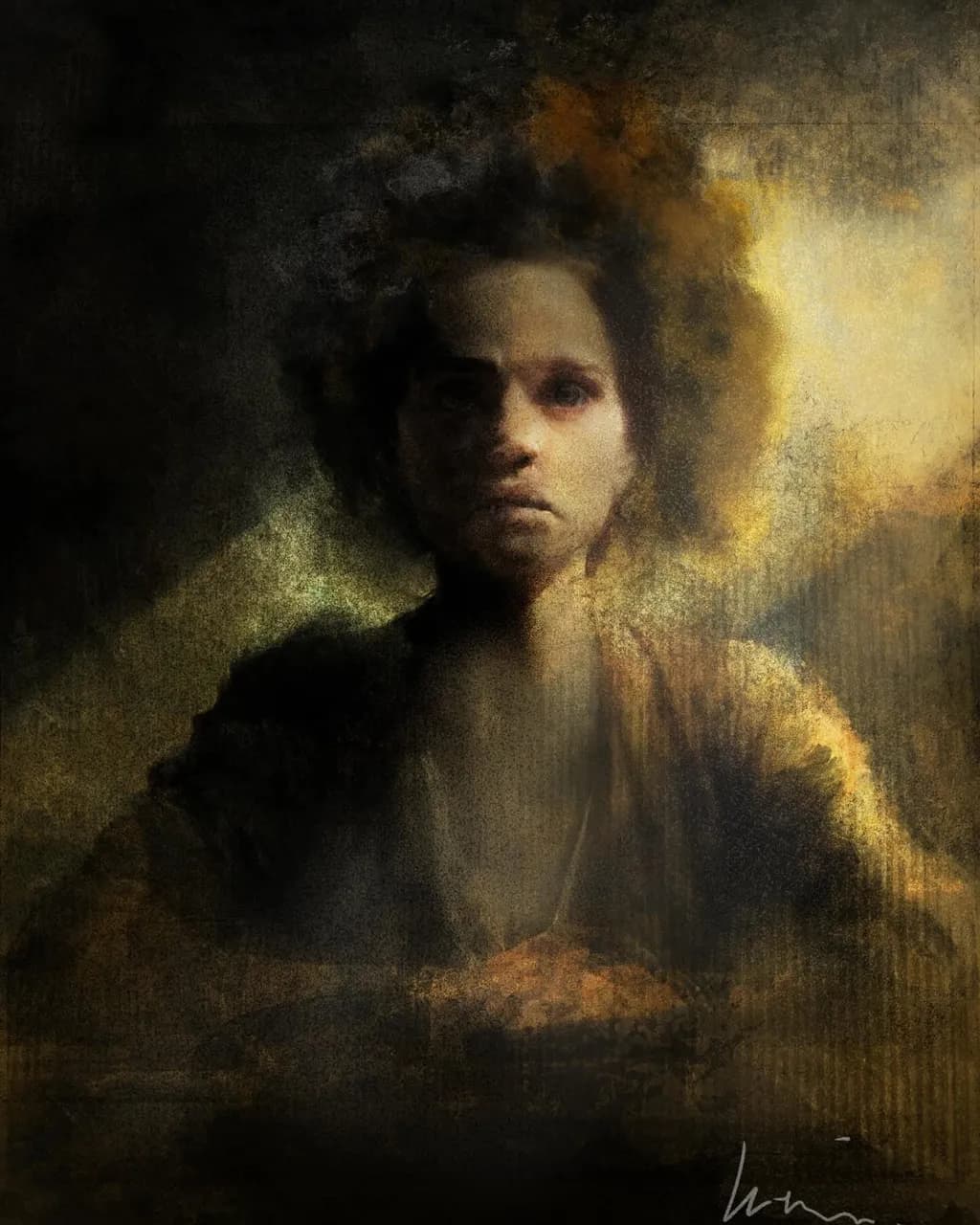 Golden Shadow Portrait