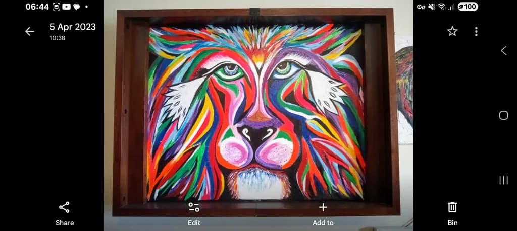 Rainbow Lion Portrait