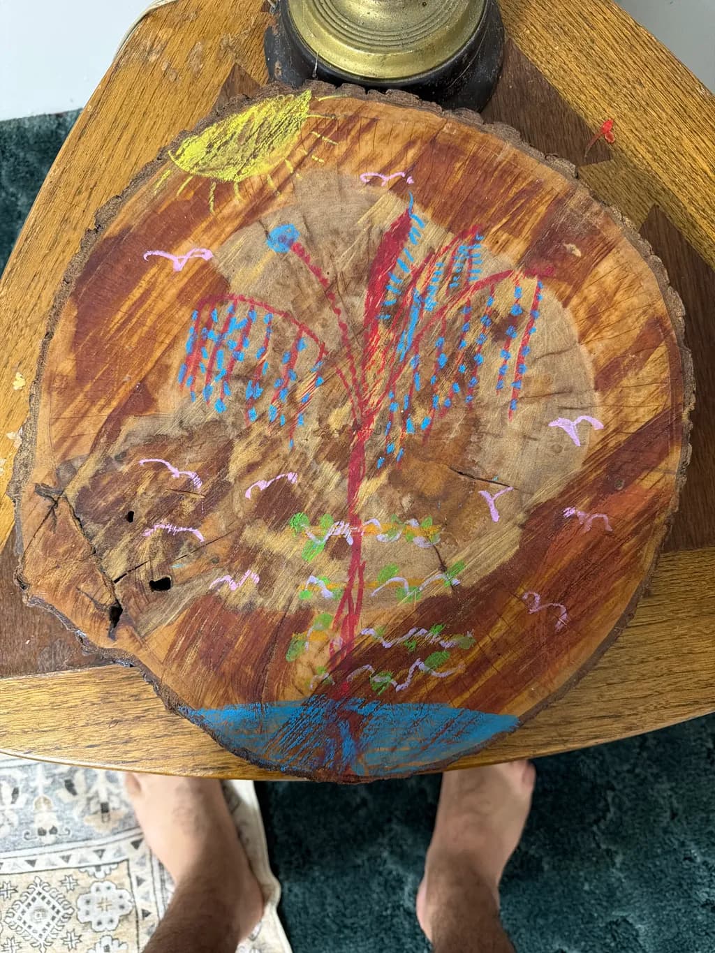 Painted Tree Slice
